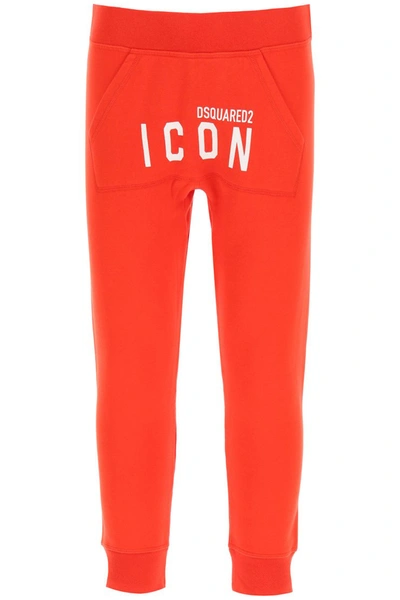Dsquared2 Icon Logo Sweatpants In Red