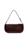 BY FAR RACHEL SHOULDER BAG IN CROCODILE PRINT LEATHER