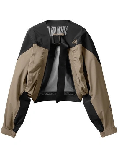 Adidas Originals Hyke Buckle-fastening Bolero Jacket In Green