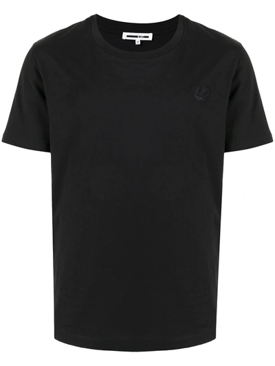 Mcq Swallow Round Neck Short-sleeved T-shirt In Black