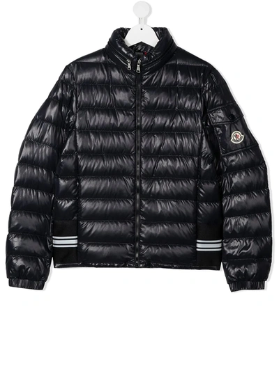 Moncler Teen Puffer Jacket In Blue