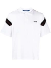 Koché Contrasting Band Polo Shirt In White