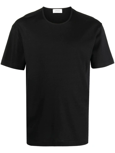 Lemaire Finished-edge Cotton T-shirt In Black