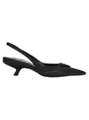 PRADA BRUSHED LEATHER SLINGBACK PUMPS,11716887