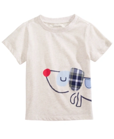 First Impressions Kids' Baby Boys Dog Graphic T-shirt, Created For Macy's In Bone Heather Tan