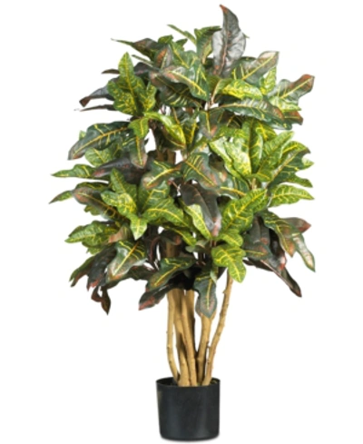 Nearly Natural 3' Croton Tree In Green