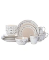 Pfaltzgraff Panama 16 Pc Dinnerware Set, Service For 4 In Brown