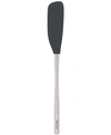 Tovolo Flex-core Long-handled Silicone Jar Scraper Spatula In Charcoal