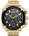 DIESEL CHRONOGRAPH GOLD-TONE STAINLESS STEEL WATCH 55MM