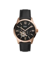 Fossil Townsman Automatic Black Leather Watch 44mm