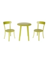 Noble House Barbados Outdoor Bistro Set In Lime