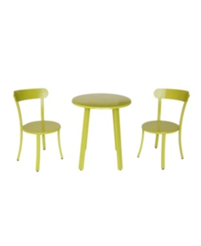 Noble House Barbados Outdoor Bistro Set In Lime