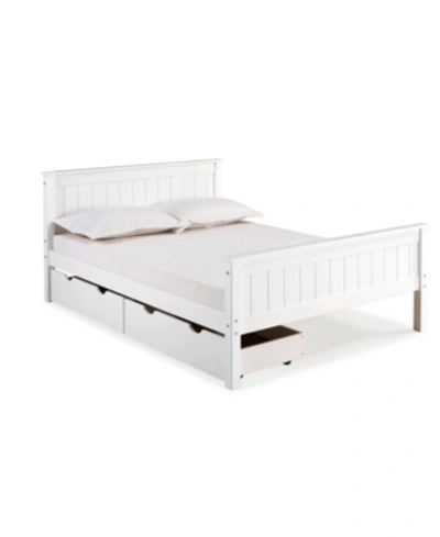 Alaterre Furniture Harmony Full Bed With Storage Drawers In White