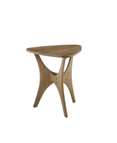 Ink+ivy Blaze Triangle Wood Side Table In Light Brown