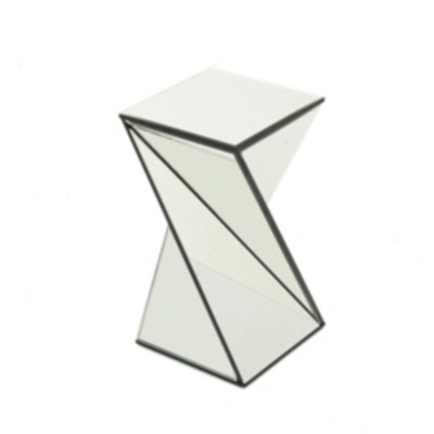 Noble House Amiel Geometrical Mirrored Side Table