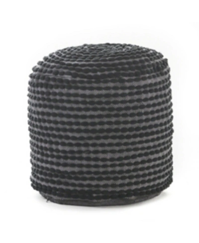 Noble House Rococco Ottoman In Black