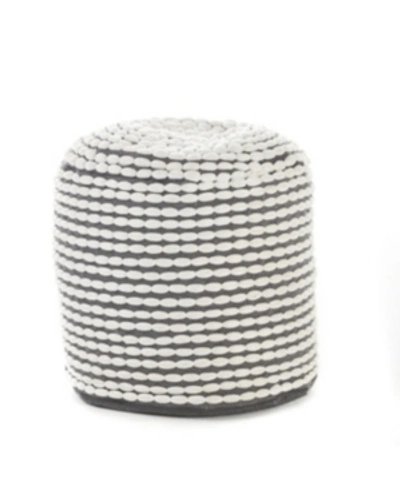 Noble House Rococco Pouf In White