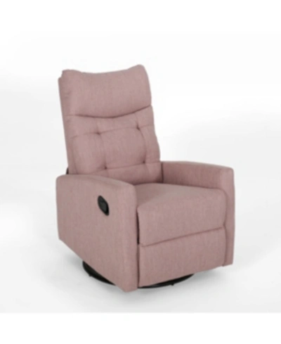 Noble House Woodglen Recliner In Light Pink