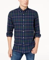 CLUB ROOM MEN'S PLAID FLANNEL SHIRT, CREATED FOR MACY'S