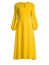 Escada Women's Dehla Silk Jacquard Midi Dress In Yellow Diamond