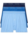 Calvin Klein Men's 3-pack Cotton Classics Boxer Briefs Underwear In Blue Multi