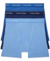 Calvin Klein Men's 3-pack Cotton Classics Boxer Briefs Underwear In Blue Multi