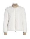 Brunello Cucinelli Women's Quilted Bomber Jacket In White