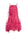 Cult Gaia Women's Shannon Feathered Mini A-line Dress In Hibiscus