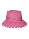 Eric Javits Squishee Mita Picot Edge Bucket Hat In Raspberry