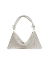 Cult Gaia Mini Hera Metal Mesh Hobo Bag In Silver