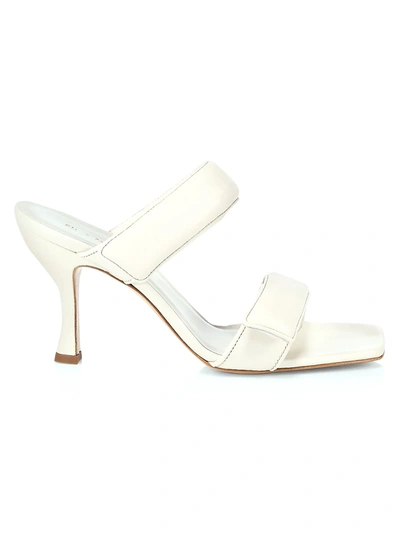 Gia X Pernille Padded Leather Mules In Off White