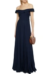 REFORMATION RUFFLED CREPE GOWN,3074457345624752214