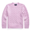 Polo Ralph Lauren Kids' Cable-knit Cashmere Sweater In Soft Lilac
