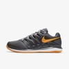 Nike Court Air Zoom Vapor X Menâs Hard Court Tennis Shoes In Metallic Dark Grey,white,black,total Orange