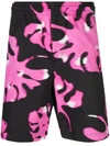 Msgm Botanical-print Short-sleeve Shirt In Pink