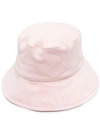Isabel Marant Haley Embroidered Stretch-cotton Twill Bucket Hat In Pink