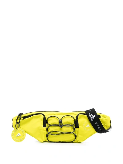 Adidas By Stella Mccartney Branded Recycled-polyester Belt Bag In Yellow