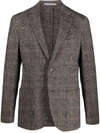 ELEVENTY CHECK SINGLE-BREASTED BLAZER