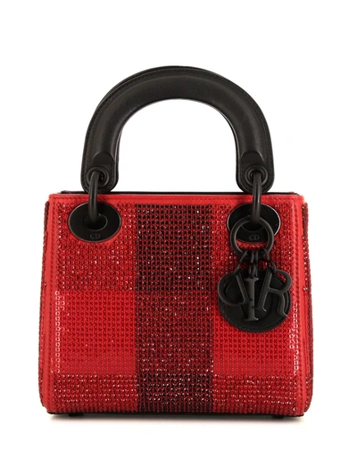 Pre-owned Dior Lady  迷你手提包 （典藏款） In Red