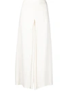Valentino High-waisted Culottes In White