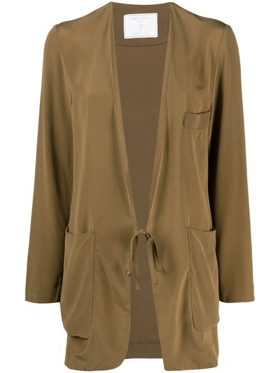 Société Anonyme Tie-detail Jacket In Brown