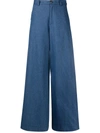 SOCIÉTÉ ANONYME WIDE-LEG COTTON TROUSERS