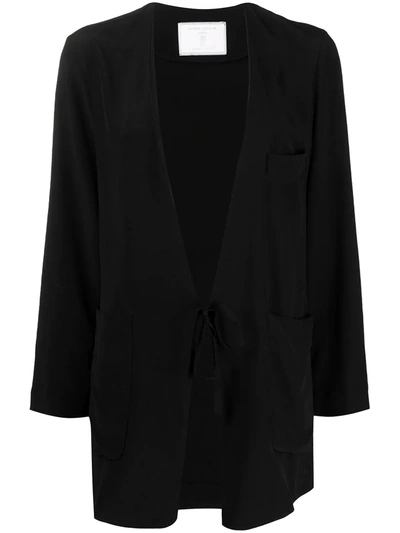 Société Anonyme Tie-front Jacket In Black