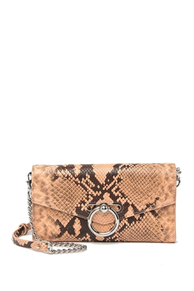 Rebecca Minkoff Jean Leather Wallet On A Chain In Rosewood