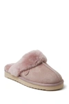 Dearfoams Sydney Water Resistant Genuine Shearling Scuff Slipper In Pink