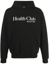 SPORTY AND RICH HEALTH CLUB-PRINT COTTON HOODIE