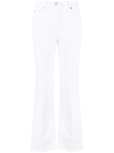 Valentino Straight-leg Jeans With Logo Detail In White