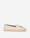 DOLCE & GABBANA CANVAS ESPADRILLES WITH COAT OF ARMS EMBROIDERY