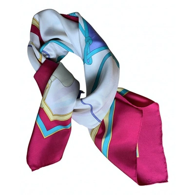 Pre-owned Celine Pink Silk Scarf