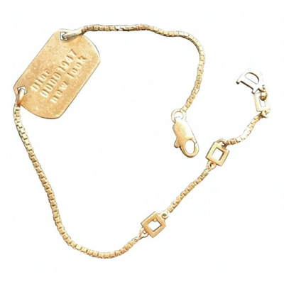Pre-owned Dior Monogramme Gold Metal Bracelet